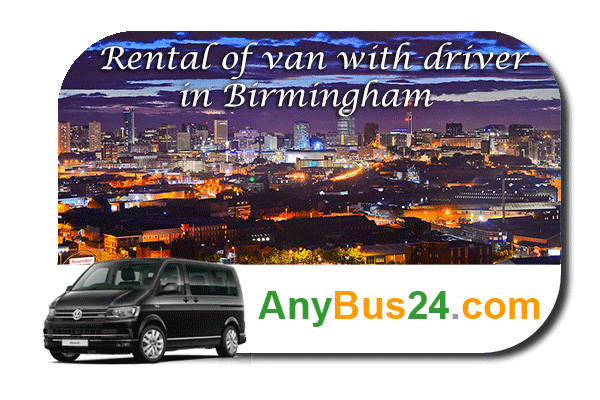 Rental of minibus with driver in Birmingham